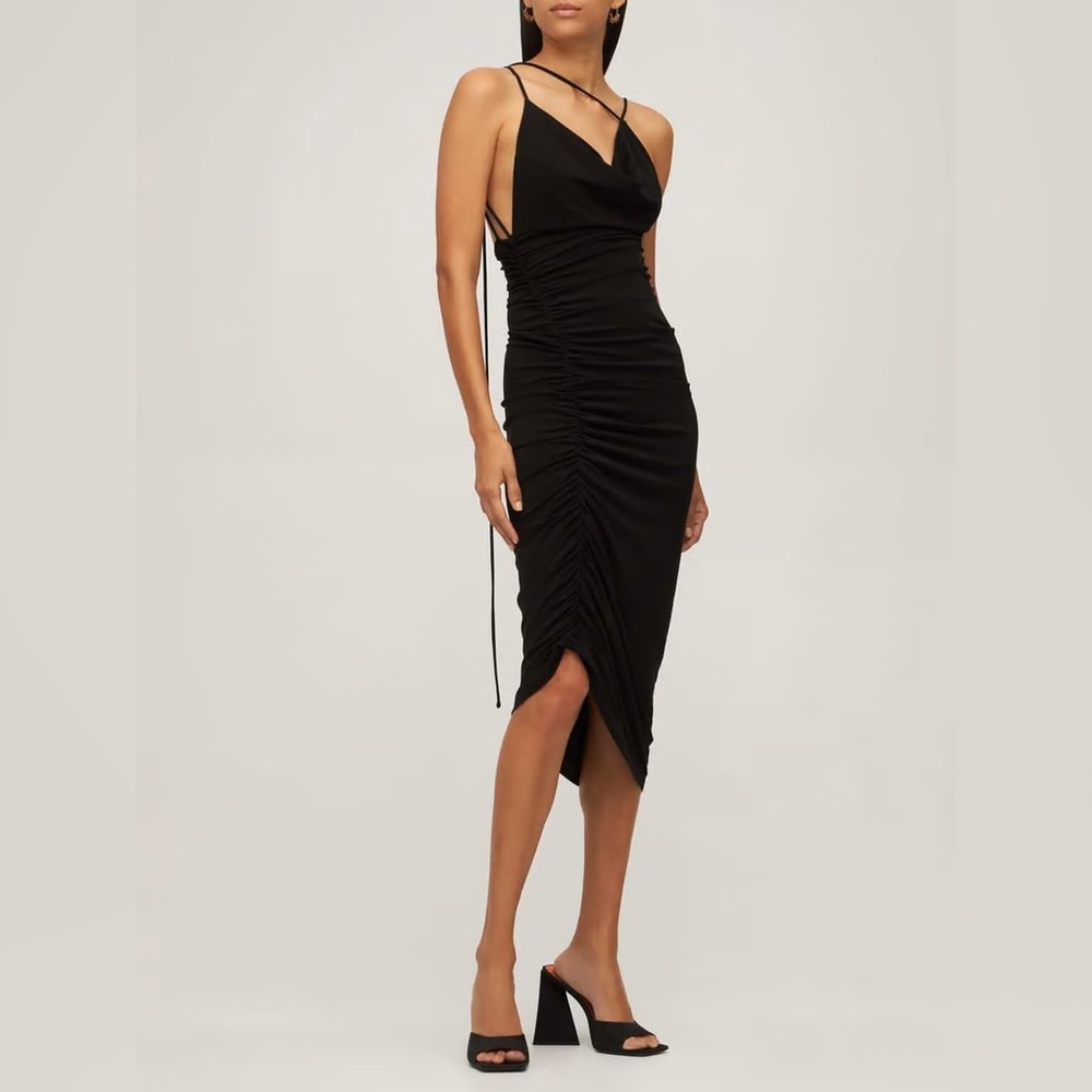 The Andamane Irina Draped Viscose Jersey Midi Dress
